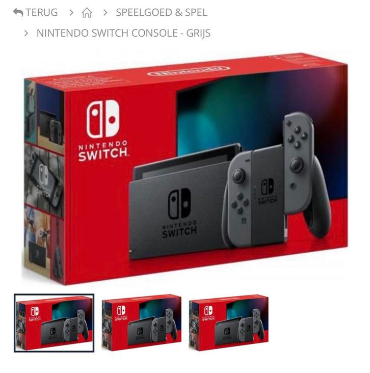 Nintendo Switch Console Grijs, Spelcomputers en Games, Spelcomputers | Nintendo Switch, Zo goed als nieuw, Switch Original, Met 1 controller