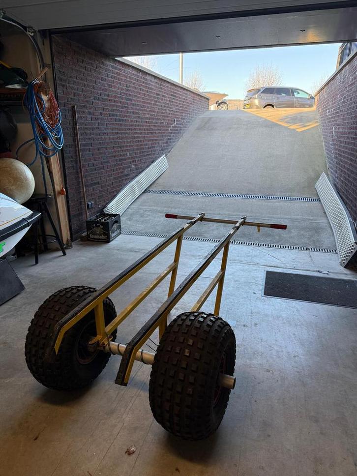 Unieke strandkar / handtrailer voor waterscooter, Auto diversen, Aanhangwagen-onderdelen, Zo goed als nieuw, Ophalen of Verzenden