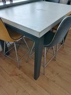 Hoge eettafel met stoelen, Ophalen, Gebruikt, 100 tot 150 cm, 50 tot 100 cm