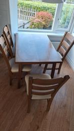 Refurbished Eettafel & 4 stoelen, Ophalen, Zo goed als nieuw, Klassiek, 4 tot 6 stoelen