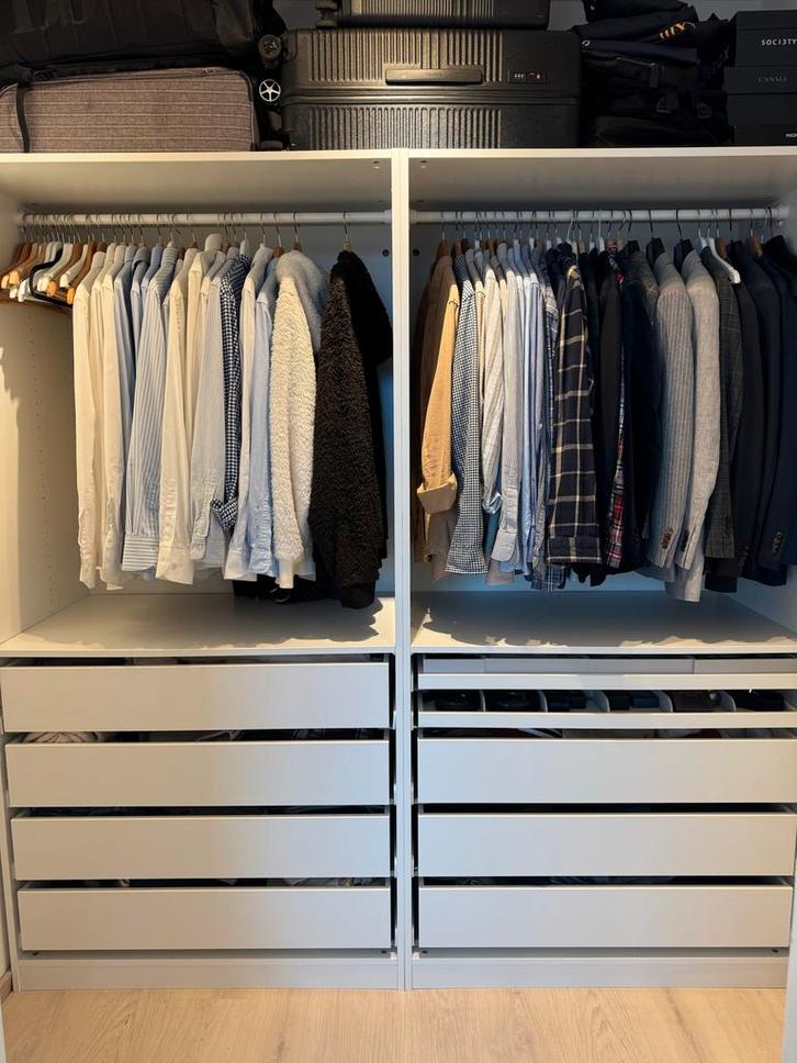 2x IKEA Pax kasten 202cm met lades, Huis en Inrichting, Kasten | Kledingkasten, Gebruikt, 200 cm of meer, Met lade(s), Kunststof