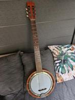 Prachtig vintage massief houten banjo met 6 snaren...., Muziek en Instrumenten, Snaarinstrumenten | Banjo's, Ophalen of Verzenden
