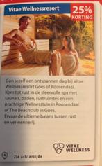 Sauna Vitea Wellnessresort Goes Roosendaal. 25% korting., Tickets en Kaartjes, Kortingsbon, Spa of Sauna