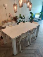 6 Ikea chair Teodores, Huis en Inrichting, Stoelen, Ophalen, Kunststof, Wit, Zo goed als nieuw