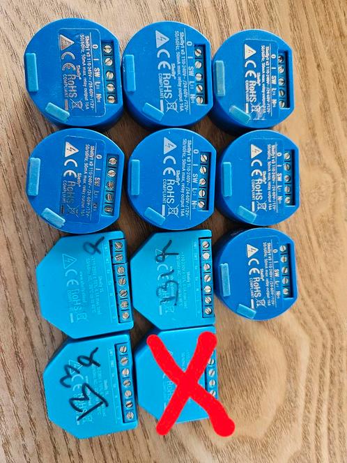 7 x Shelly 1, 3 x Shelly 1L 4 x Bypass, Hobby en Vrije tijd, Elektronica-componenten, Ophalen of Verzenden