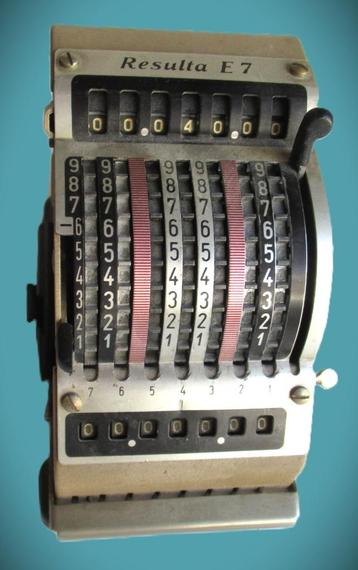 Rekenmachine Resulta E7 jaren 60~inclusief pen beschikbaar voor biedingen