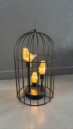 Schattige lamp 35cm vogelkooi met vogeltjes van glas, Huis en Inrichting, Ophalen, Zo goed als nieuw, Glas, Minder dan 50 cm
