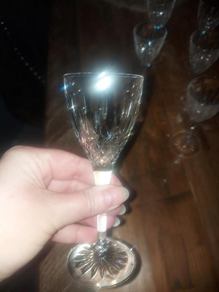 Kristallen Sherry Glazen Set 6 st, Antiek en Kunst, Antiek | Glas en Kristal, Ophalen