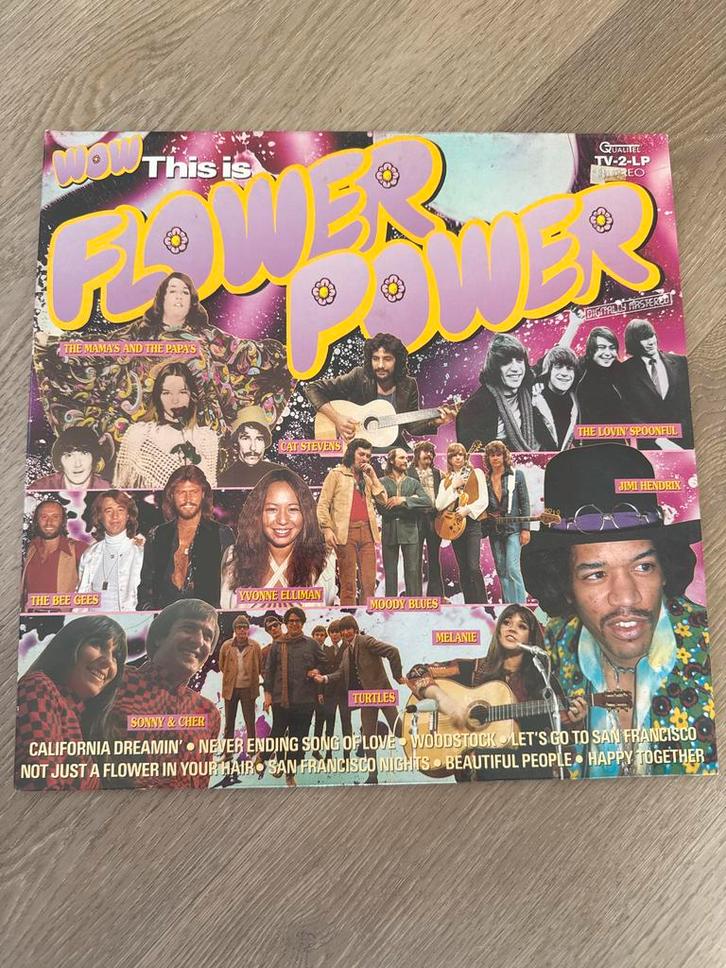 Te koop: Wow this is Flower Power 2LP, Cd's en Dvd's, Vinyl | Pop, Gebruikt, 1960 tot 1980, 12 inch, Ophalen of Verzenden