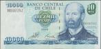 Chili 10.000 pesos 2002 XF p.157c (# 56), Verzenden, Zuid-Amerika, Los biljet