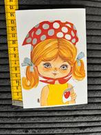 855. Vintage kinderkaart Meisje hoofddoekje W.Berg, Verzamelen, Ansichtkaarten | Themakaarten, Ophalen of Verzenden, Ongelopen