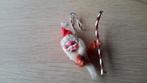 Antiek kerstman  kerstmannetje met chenille ijzerdraad., Ophalen of Verzenden