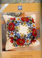 Cado vervaco borduurpakket kussen, bloemenkrans 220, Hobby en Vrije tijd, Borduren en Borduurmachines, Ophalen of Verzenden, Nieuw