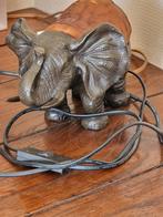 Tafel bureau lampje - olifant - brons, Antiek en Kunst, Antiek | Koper en Brons, Ophalen of Verzenden