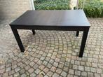 Eetkamer tafel 84 x 140 cm uitschuifbaar tot 220 cm, wengé, Ophalen, Gebruikt, 200 cm of meer, 50 tot 100 cm