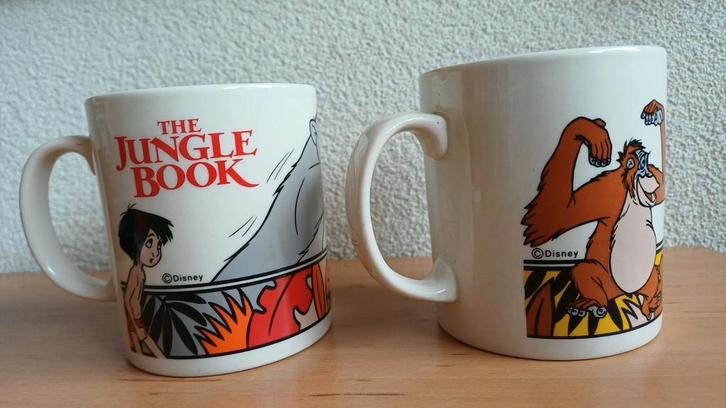 2 Jungle book Disney mokken, Verzamelen, Disney, Zo goed als nieuw, Servies, Leeuwenkoning of Jungle Boek, Ophalen of Verzenden