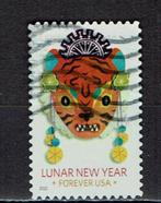 postzegels USA jaar van de tijger  (2022), Postzegels en Munten, Postzegels | Amerika, Ophalen of Verzenden, Noord-Amerika, Gestempeld
