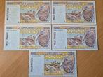 West African States 1000 Francs Issue '91-92 5 Verschillende, Verzenden, Buitenland, Bankbiljetten