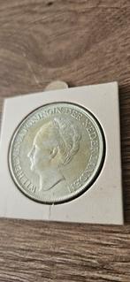 Zilveren rijksdaalder 1944 curaçao wilhelmina met patiën, Postzegels en Munten, Munten | Nederland, Zilver, Ophalen of Verzenden