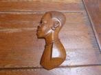 Houten wanddecoratie van een Afrikaanse man, Antiek en Kunst, Kunst | Beelden en Houtsnijwerken, Ophalen of Verzenden