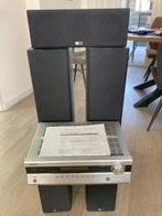 5.1 Stereoversterker Onkyo met speakerset Pure Acoustics, Gebruikt, 70 watt of meer, 5.1-systeem, Overige spelers