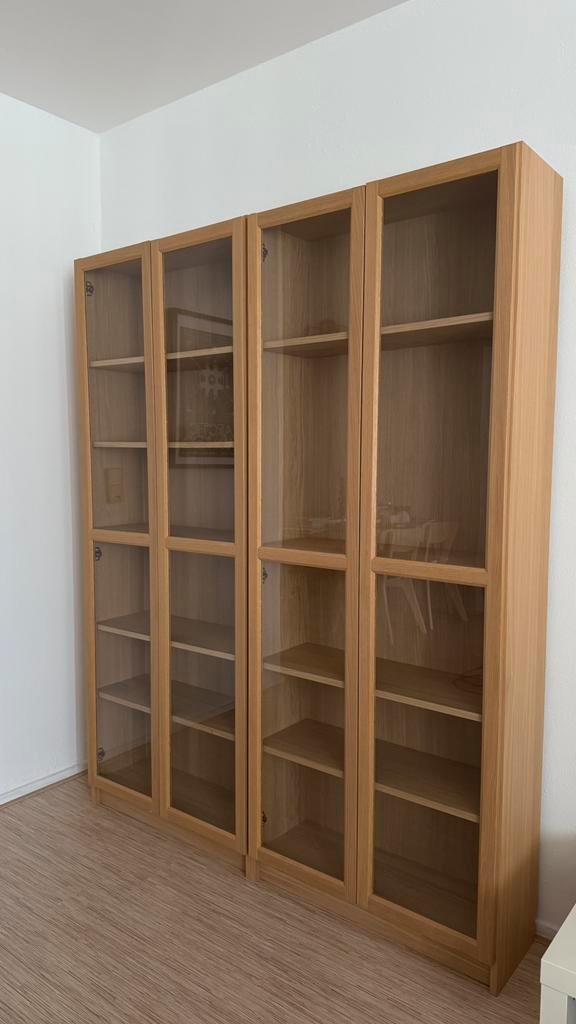 2x Vitrinekasten - Ikea Billy/Oxeberg, Huis en Inrichting, Kasten | Vitrinekasten, Zo goed als nieuw, 200 cm of meer, 50 tot 100 cm