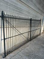 Prachtige antiek dubbel hekken vol smeedijzeren 4m05 breed, Tuin en Terras, Ophalen, Gebruikt, IJzer, Tuinhek