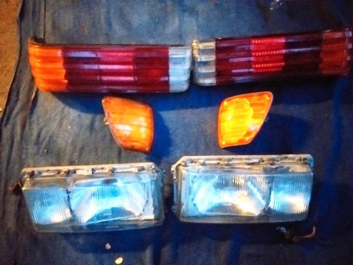 Mercedes W116 koplampen, knipperlichten en achterlichten, Auto-onderdelen, Verlichting, Mercedes-Benz, Oldtimer onderdelen, Gebruikt