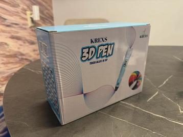 Krexs 3D pen nieuw met 20 kleuren vulling