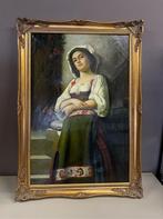 Schilderij - olie schilderij met handtekening p. bianchi You, Antiek en Kunst, Ophalen of Verzenden