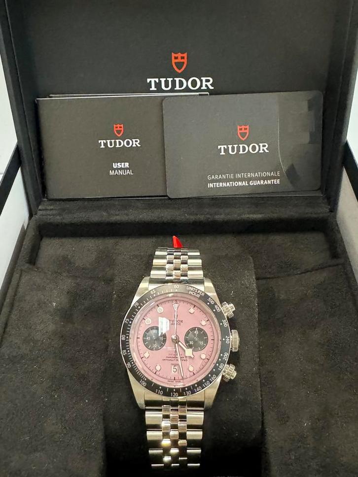 Tudor Black Bay Chrono “Inter Miami “  M79360N-0019 Nieuw, Sieraden, Tassen en Uiterlijk, Horloges | Heren, Nieuw, Polshorloge