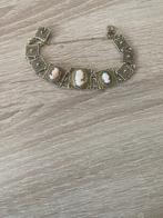 Antieke zilvere camee armband, Verzenden, Zilver, Armband