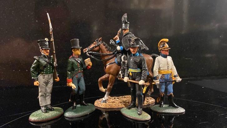 Delprado: 5x Duitse Brunswick troepen Napoleontische tijd, Verzamelen, Poppetjes en Figuurtjes, Zo goed als nieuw, Ophalen of Verzenden