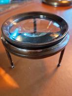 Antieke messing tafelvergrootglas, Ophalen of Verzenden