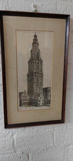 Ets van de Martinitoren Groningen door Marius Janssen, Antiek en Kunst, Ophalen