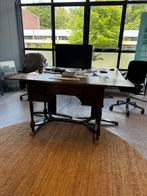 Antieke bureau met groen leder inleg, Antiek en Kunst, Ophalen
