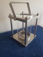 RVS windlicht met siertakje 20 cm hoog 16 cm breed, Verzenden