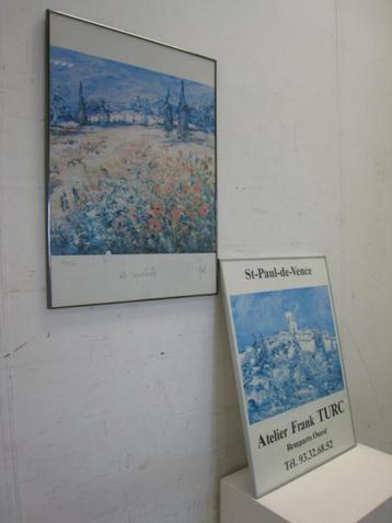 Set van 2 gesigneerde posters van Frank Turc exposities, ing beschikbaar voor biedingen