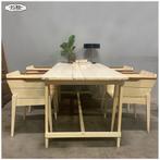 Piet Hein Eek eetset Tafel en stoelen Eettafel complete set, Ophalen, Gebruikt, 4 tot 6 stoelen, Nb