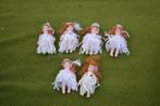 6 Vintage porseleinen miniatuur popjes beweegbare armpjes 9c, Ophalen of Verzenden, Gebruikt, Popje