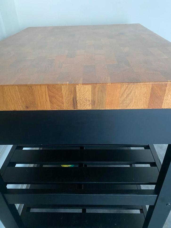 Keukeneiland -keukenblok-bartafel-slagersblok Ikea, Huis en Inrichting, Keuken | Keukenelementen, Zo goed als nieuw, Minder dan 100 cm