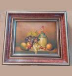 Stilleven met Flessen en Fruit, Antiek en Kunst, Kunst | Schilderijen | Klassiek, Ophalen of Verzenden