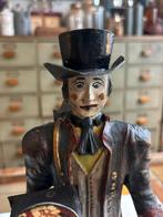 Beschilderd loden klokkenmannetje., Antiek en Kunst, Ophalen of Verzenden