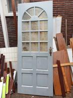2 hardhouten stompe  binnendeuren, Ophalen, Gebruikt, 80 tot 100 cm, Binnendeur