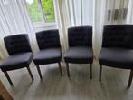 4 EETKAMERSTOELEN MODEL KRISTAL  ANTRACIETKLEUR, Ophalen, Hout, Vier, Grijs