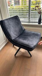 Draaifauteuil stoel Toby antraciet velours, Huis en Inrichting, Fauteuils, Stof, Zo goed als nieuw, Ophalen