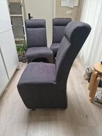 6 Eetkamerstoelen op wieltjes, Huis en Inrichting, Stoelen, Ophalen, Gebruikt, Grijs, Vijf, Zes of meer stoelen