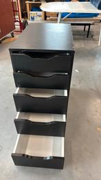 Lade jastje alex IKEA zwart, Huis en Inrichting, Ophalen, Minder dan 50 cm, Gebruikt, 5 laden of meer