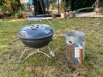 WeberSsmokey Joe BBQ met brikettenstarter, Tuin en Terras, Houtskoolbarbecues, Ophalen, Gebruikt, WEBER, Met accessoires