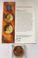 Penning 1948 inhuldiging koningin Juliana brons verguld, Postzegels en Munten, Nederland, Ophalen of Verzenden, Brons